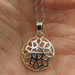 18" Sterling Silver Simple Necklace Vintage